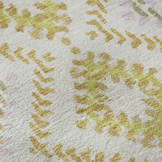 Piper Looms Mayfield Geometric AMF683 Pearl Machine Washable Area Rug Swatch Image