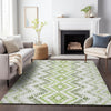 Piper Looms Mayfield Geometric AMF684 Aloe Machine Washable Area Rug Lifestyle Image Feature