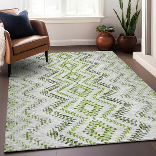 Piper Looms Mayfield Geometric AMF684 Aloe Machine Washable Area Rug Lifestyle Image Feature
