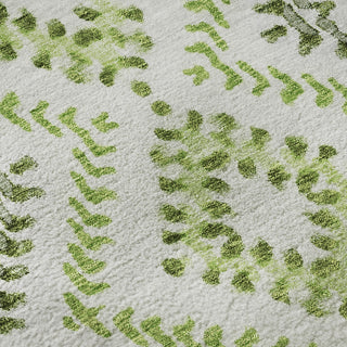 Piper Looms Mayfield Geometric AMF684 Aloe Machine Washable Area Rug Swatch Image
