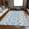 Piper Looms Mayfield Geometric AMF684 Blue Machine Washable Area Rug Lifestyle Image Feature