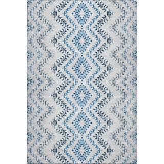 Piper Looms Mayfield Geometric AMF684 Blue Machine Washable Area Rug main image