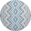 Piper Looms Mayfield Geometric AMF684 Blue Machine Washable Area Rug Round Main Image