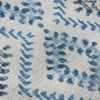 Piper Looms Mayfield Geometric AMF684 Blue Machine Washable Area Rug Swatch Image