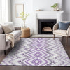 Piper Looms Mayfield Geometric AMF684 Purple Machine Washable Area Rug Lifestyle Image Feature