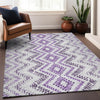 Piper Looms Mayfield Geometric AMF684 Purple Machine Washable Area Rug Lifestyle Image Feature