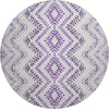 Piper Looms Mayfield Geometric AMF684 Purple Machine Washable Area Rug Round Main Image