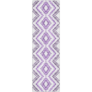Piper Looms Mayfield Geometric AMF684 Purple Machine Washable Area Rug Runner Main Image