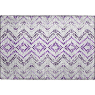 Piper Looms Mayfield Geometric AMF684 Purple Machine Washable Area Rug Scatter Main Image
