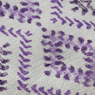 Piper Looms Mayfield Geometric AMF684 Purple Machine Washable Area Rug Swatch Image