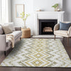 Piper Looms Mayfield Geometric AMF684 Taupe Machine Washable Area Rug Lifestyle Image Feature