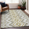 Piper Looms Mayfield Geometric AMF684 Taupe Machine Washable Area Rug Lifestyle Image Feature