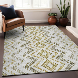 Piper Looms Mayfield Geometric AMF684 Taupe Machine Washable Area Rug Lifestyle Image Feature