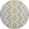 Piper Looms Mayfield Geometric AMF684 Taupe Machine Washable Area Rug Round Main Image
