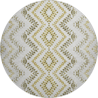 Piper Looms Mayfield Geometric AMF684 Taupe Machine Washable Area Rug Round Main Image