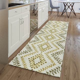 Piper Looms Mayfield Geometric AMF684 Taupe Machine Washable Area Rug Runner Lifestyle Image Feature