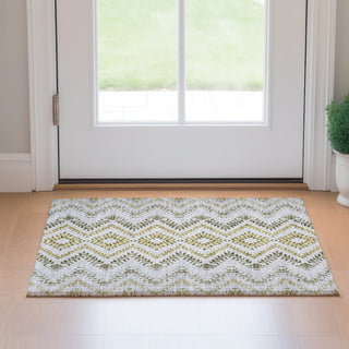 Piper Looms Mayfield Geometric AMF684 Taupe Machine Washable Area Rug Scatter Lifestyle Image Feature