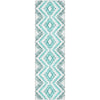 Piper Looms Mayfield Geometric AMF684 Teal Machine Washable Area Rug Runner Main Image