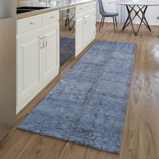 Piper Looms Mayfield Patchwork AMF685 Blue Machine Washable Area Rug Runner Lifestyle Image Feature
