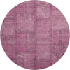 Piper Looms Mayfield Patchwork AMF685 Blush Machine Washable Area Rug Round Main Image
