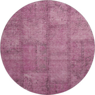 Piper Looms Mayfield Patchwork AMF685 Blush Machine Washable Area Rug Round Main Image