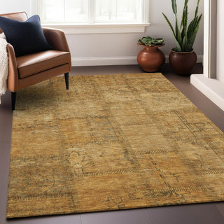 Piper Looms Mayfield Patchwork AMF685 Copper Machine Washable Area Rug Lifestyle Image Feature