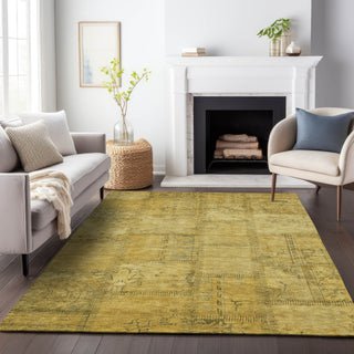 Piper Looms Mayfield Patchwork AMF685 Gold Machine Washable Area Rug Lifestyle Image Feature