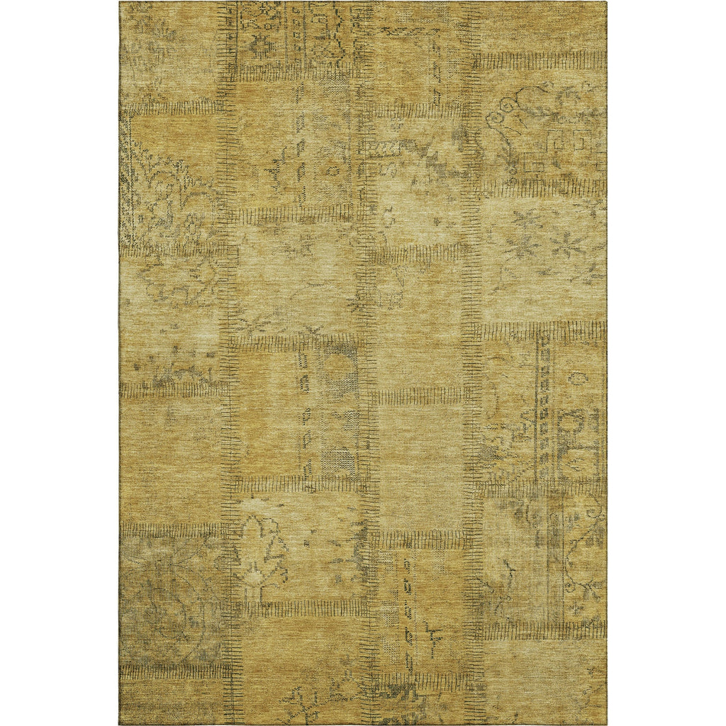 Piper Looms Mayfield Patchwork AMF685 Gold Machine Washable Area Rug main image