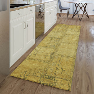 Piper Looms Mayfield Patchwork AMF685 Gold Machine Washable Area Rug Runner Lifestyle Image Feature
