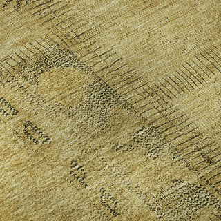 Piper Looms Mayfield Patchwork AMF685 Gold Machine Washable Area Rug Swatch Image