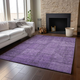 Piper Looms Mayfield Patchwork AMF685 Purple Machine Washable Area Rug Lifestyle Image Feature