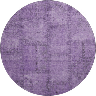 Piper Looms Mayfield Patchwork AMF685 Purple Machine Washable Area Rug Round Main Image