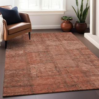 Piper Looms Mayfield Patchwork AMF685 Salmon Machine Washable Area Rug Lifestyle Image Feature