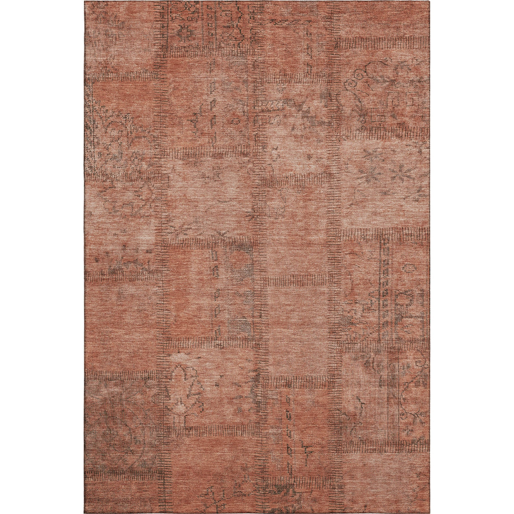 Piper Looms Mayfield Patchwork AMF685 Salmon Machine Washable Area Rug main image