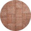 Piper Looms Mayfield Patchwork AMF685 Salmon Machine Washable Area Rug Round Main Image