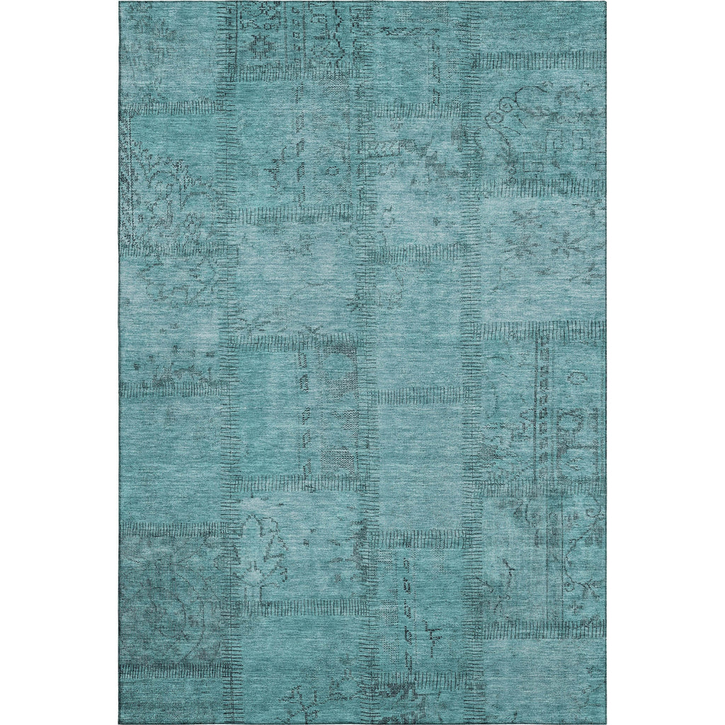 Piper Looms Mayfield Patchwork AMF685 Teal Machine Washable Area Rug main image