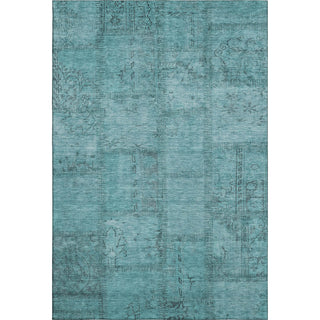 Piper Looms Mayfield Patchwork AMF685 Teal Machine Washable Area Rug main image