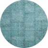 Piper Looms Mayfield Patchwork AMF685 Teal Machine Washable Area Rug Round Main Image