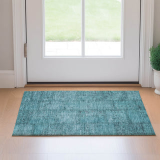 Piper Looms Mayfield Patchwork AMF685 Teal Machine Washable Area Rug Scatter Lifestyle Image Feature