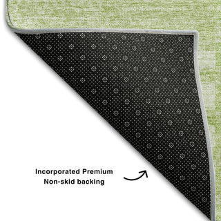 Piper Looms Mayfield Striped AMF686 Aloe Machine Washable Area Rug Backing Image