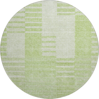 Piper Looms Mayfield Striped AMF686 Aloe Machine Washable Area Rug Round Main Image