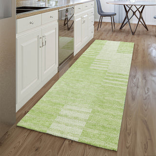 Piper Looms Mayfield Striped AMF686 Aloe Machine Washable Area Rug Runner Lifestyle Image Feature