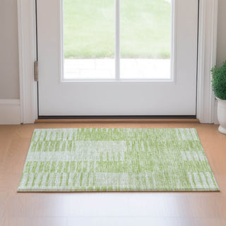 Piper Looms Mayfield Striped AMF686 Aloe Machine Washable Area Rug Scatter Lifestyle Image Feature
