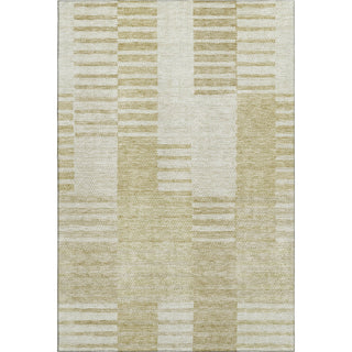 Piper Looms Mayfield Striped AMF686 Beige Machine Washable Area Rug main image