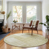 Piper Looms Mayfield Striped AMF686 Beige Machine Washable Area Rug Round Lifestyle Image Feature