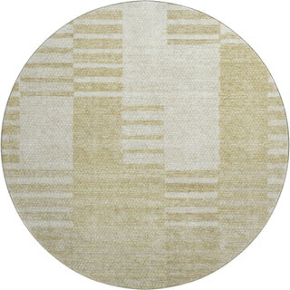 Piper Looms Mayfield Striped AMF686 Beige Machine Washable Area Rug Round Main Image