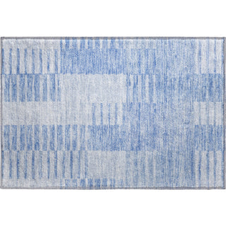 Piper Looms Mayfield Striped AMF686 Blue Machine Washable Area Rug Scatter Main Image