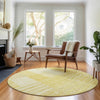 Piper Looms Mayfield Striped AMF686 Honey Machine Washable Area Rug Round Lifestyle Image Feature