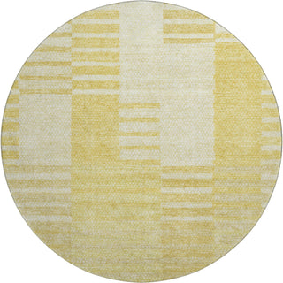 Piper Looms Mayfield Striped AMF686 Honey Machine Washable Area Rug Round Main Image