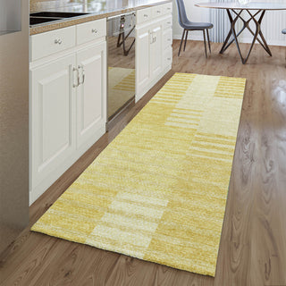 Piper Looms Mayfield Striped AMF686 Honey Machine Washable Area Rug Runner Lifestyle Image Feature